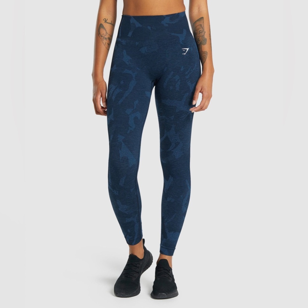 Blue Gymshark Adapt Camo Seamless Leggings